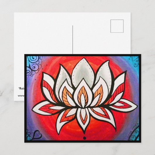 Rainbow Lotus briefkaart (Voorkant / Achterkant)