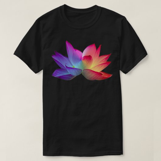 Rainbow Lotus Flower T-shirt (Design voorkant)