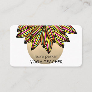 Rainbow Lotus Flower Yoga Meditation Teacher Busin Visitekaartje