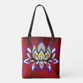 Rainbow Lotus Tote Bag (Achterkant)