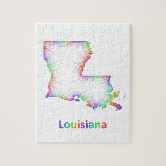 Rainbow Louisiana-kaart Legpuzzel (Verticaal)