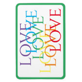 RAINBOW LOVE 4x6 Flexibele Magneet / Groen (Verticaal)