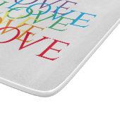RAINBOW LOVE 6x7 glazen snijplank (Hoek)