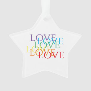 RAINBOW LOVE Acryl Star Ornament