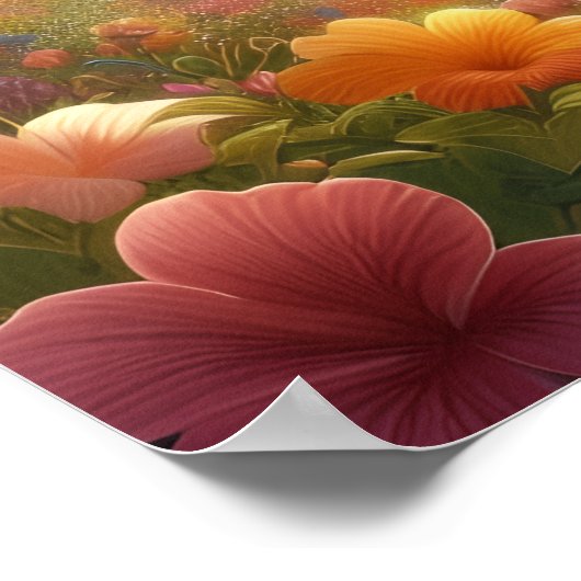 Rainbow Love All Over The World on a Wall Poster (Hoek)