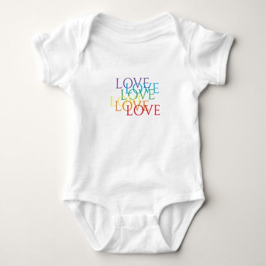 RAINBOW LOVE Baby Bodypakje Romper (Voorkant)