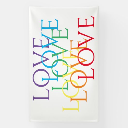 RAINBOW LOVE Banner 6'x10' (Verticaal)