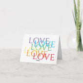 RAINBOW LOVE Blank Notecard Bedankkaart (Achterkant)