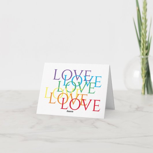 RAINBOW LOVE Blank Notecard Bedankkaart (Achterkant)