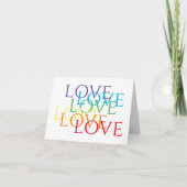 RAINBOW LOVE Blank Notecard Bedankkaart (Voorkant)