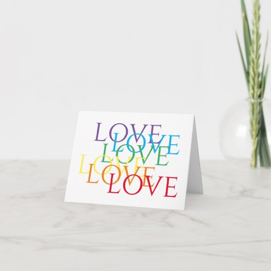 RAINBOW LOVE Blank Notecard Bedankkaart (Voorkant)
