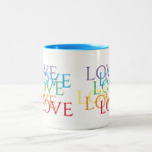 RAINBOW LOVE Blue Two-Tone Mok (Center)