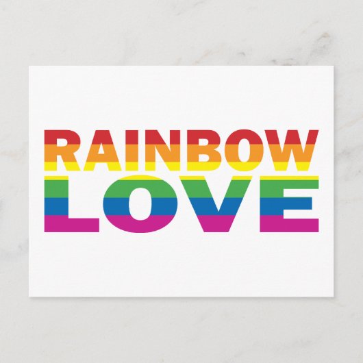 RAINBOW-LOVE BRIEFKAART (Voorkant)