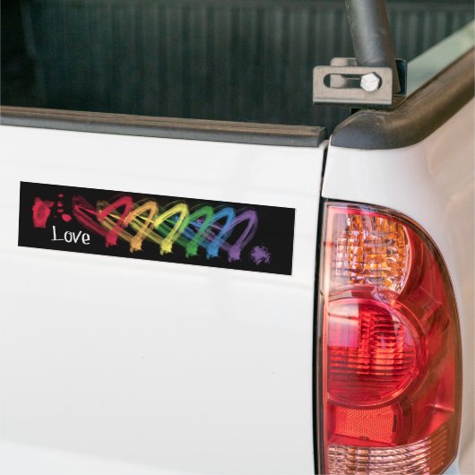 Rainbow Love Bumpersticker (Op Truck)