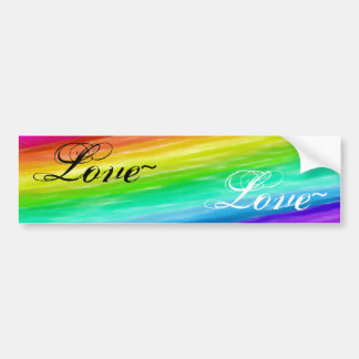 Rainbow Love Bumpersticker