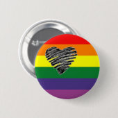 Rainbow Love Button (Voorkant /achterkant)