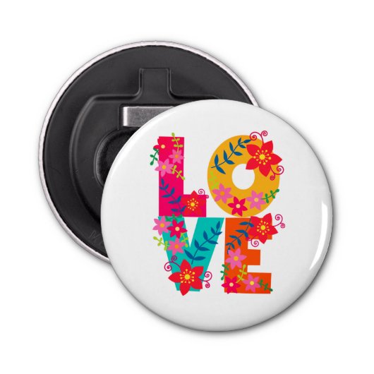 Rainbow Love Button Flesopener (Voorkant)