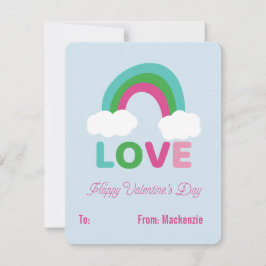 Rainbow Love Childrens Classroom Valentijn Feestdagenkaart