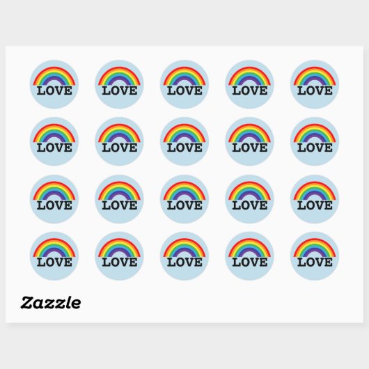 RAINBOW LOVE DECAL STICKER (Vel)