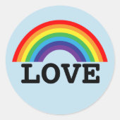 RAINBOW LOVE DECAL STICKER (Voorkant)