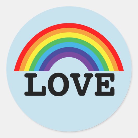 RAINBOW LOVE DECAL STICKER (Voorkant)