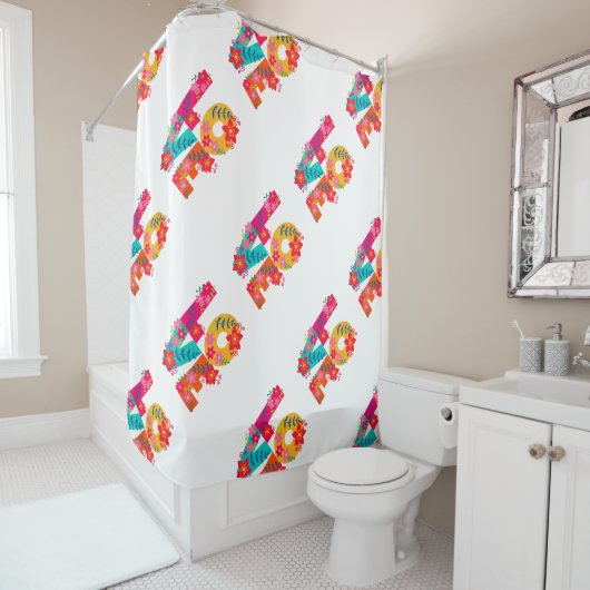 Rainbow Love Douchegordijn (In situ)