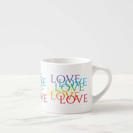 RAINBOW LOVE Espresso Cup Kop (Rechts)