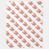 Rainbow Love Fleece Deken (Voorkant)