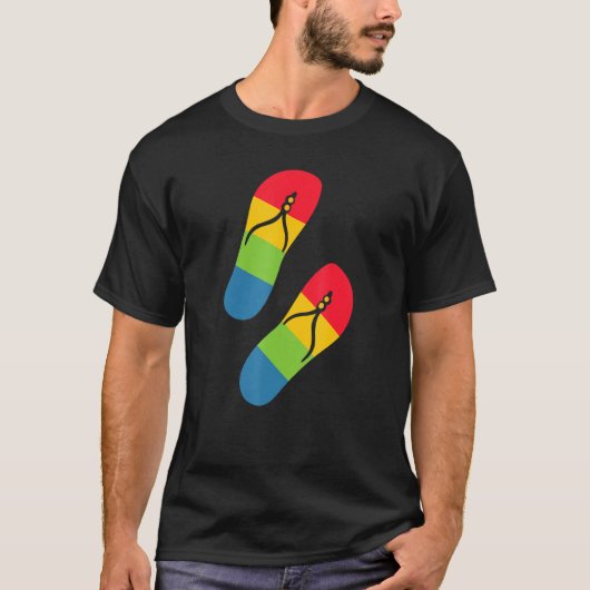 Rainbow Love Flip-Flop Sandalen T-shirt (Voorkant)