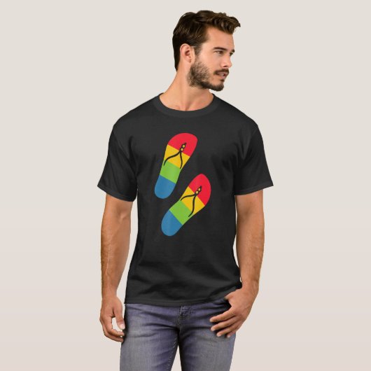Rainbow Love Flip-Flop Sandalen T-shirt (Voorkant volledig)