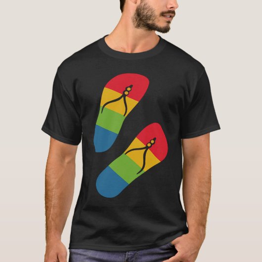 Rainbow Love Flip Flop Sandals T-shirt (Voorkant)