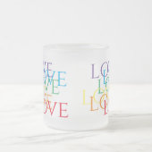 RAINBOW LOVE Frosted Glass Mok (Center)
