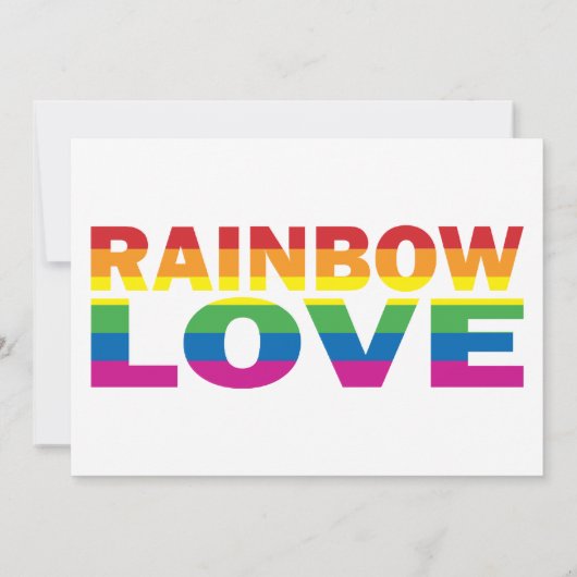 Rainbow Love Gay Pride Heart Kaart (Achterkant)