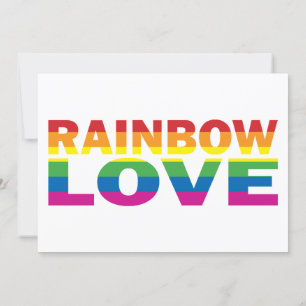 Rainbow Love Gay Pride Heart Kaart