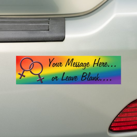 Rainbow Love Gift, Bumpersticker van de Gay Pride (Op auto)