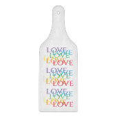 RAINBOW LOVE Glass Cutting Board Paddle Snijplank (Voorkant)