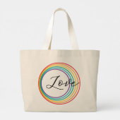 Rainbow Love Grote Tote Bag (Achterkant)
