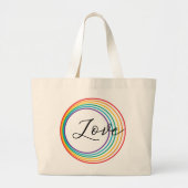 Rainbow Love Grote Tote Bag (Voorkant)