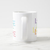 RAINBOW LOVE Grote Witte Mok (Achterkant)