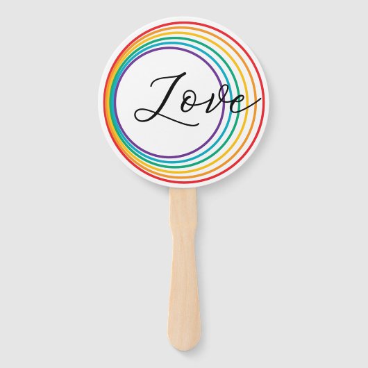 Rainbow Love Handwaaier (Voorkant)