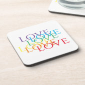 RAINBOW LOVE Hard Plastic Onderzetters (Linkerzijde)