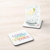 RAINBOW LOVE Hard Plastic Onderzetters (Rechterzijde)