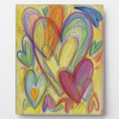 Rainbow Love Heart Art Print Plaques Fotoplaat (Voorkant)