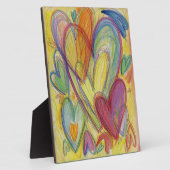 Rainbow Love Heart Art Print Plaques Fotoplaat (Zijkant)