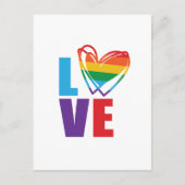 Rainbow Love Heart Briefkaart (Voorkant)