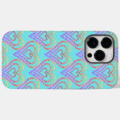 Rainbow Love Heart Patroon Over Light Blauwgroen Case-Mate iPhone Case (Achterkant (horizontaal))