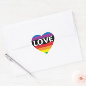 Rainbow Love Heart stickers, LBGT Hart Sticker (Envelop)