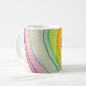 Rainbow Love Hearts Art Coffee Mok Cup (Voorkant links)