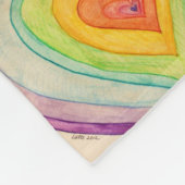 Rainbow Love Hearts Cozy Fleece Throw Blanket Deken (Hoek)