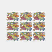Rainbow Love Hearts Cozy Fleece Throw Blanket Deken (Voorkant (Horizontaal))